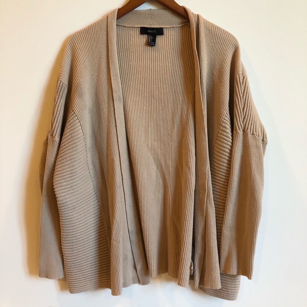 Thrifted Forever 21 beige cardigan !!